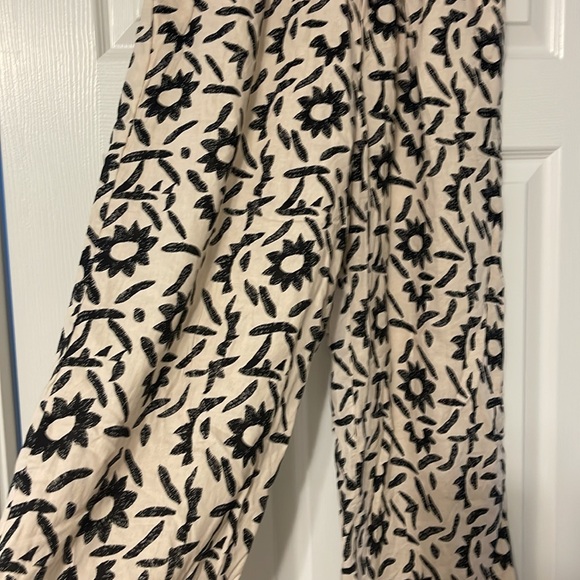 NWT Christian Siriano Flower Linen Beach Pants - Picture 2 of 5